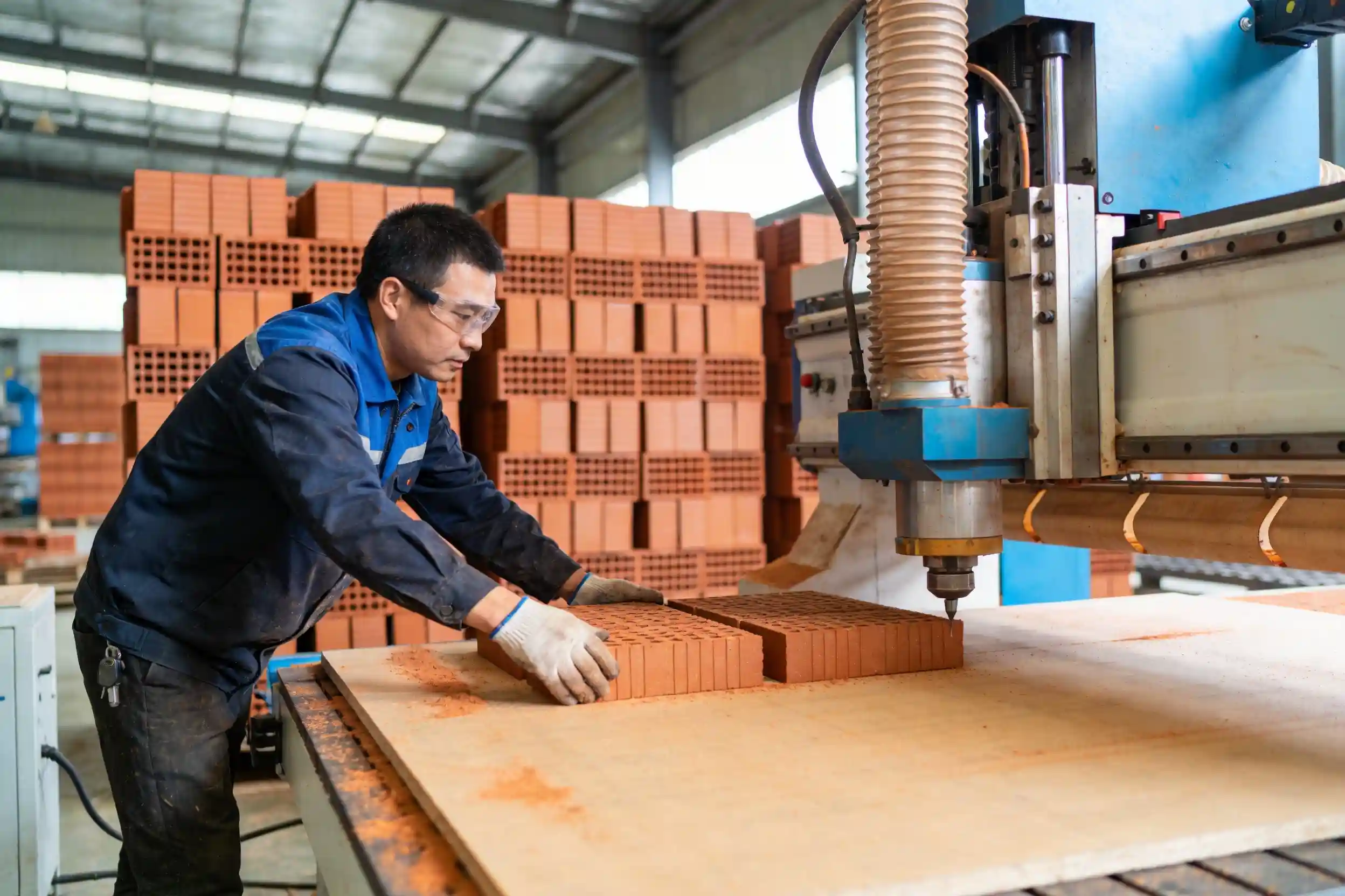 Router machine for thick composites CNC router cutting composite panel