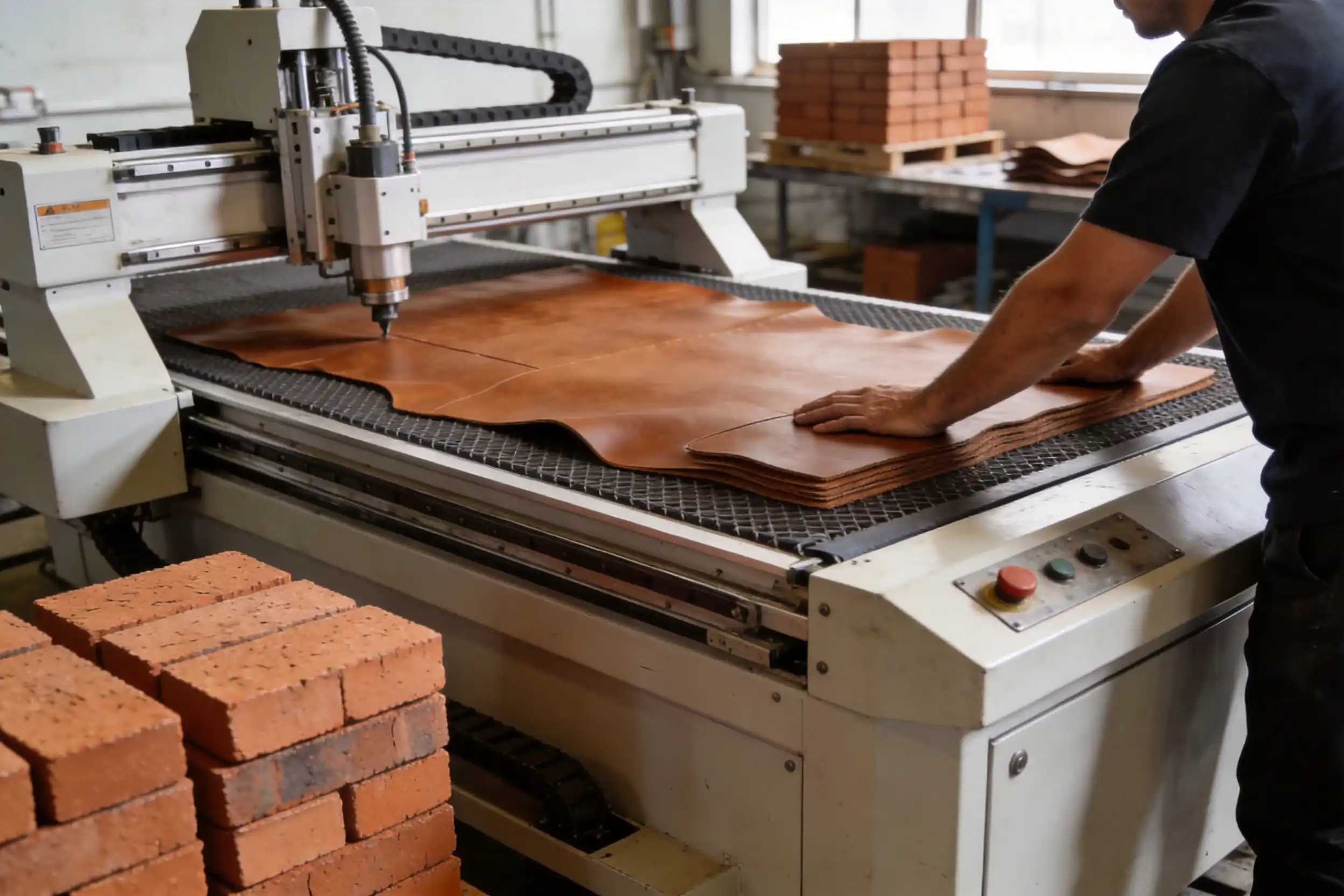 Industrial Leather Cutting Equipment CNC Leather Cutting Machine in Factory