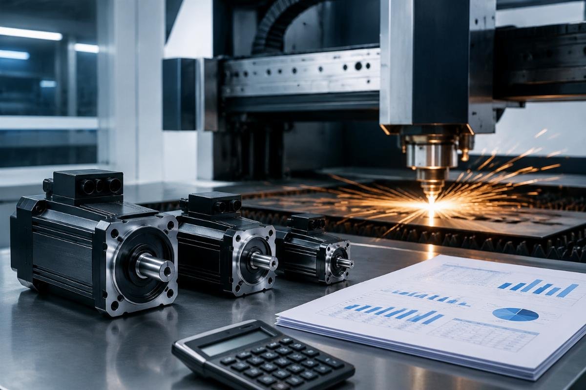 Total cost of ownership calculation for servo motors