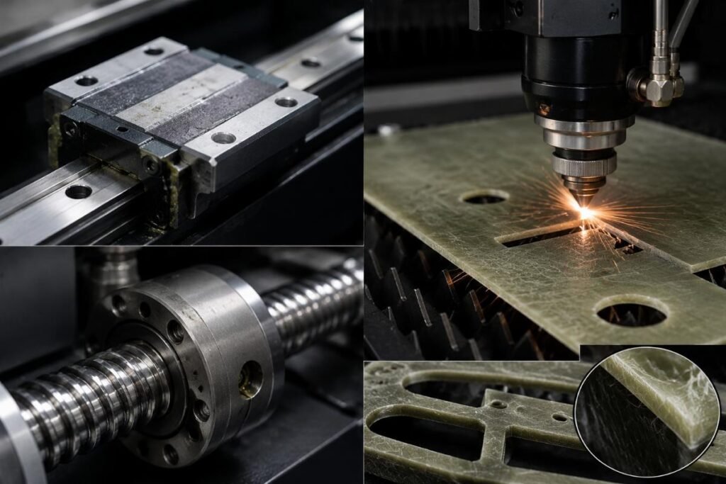 Guide rail and ball screw wear assessment
