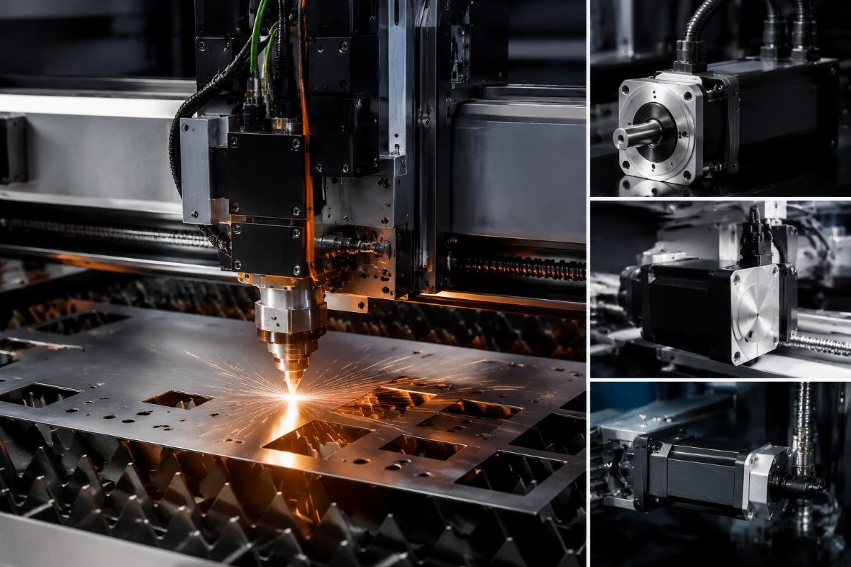 Servo motors for different material cutting applications