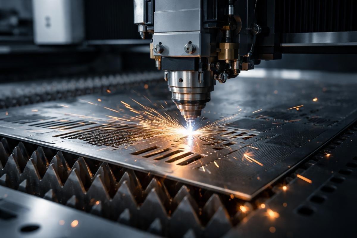 Laser cutting thin composite sheet