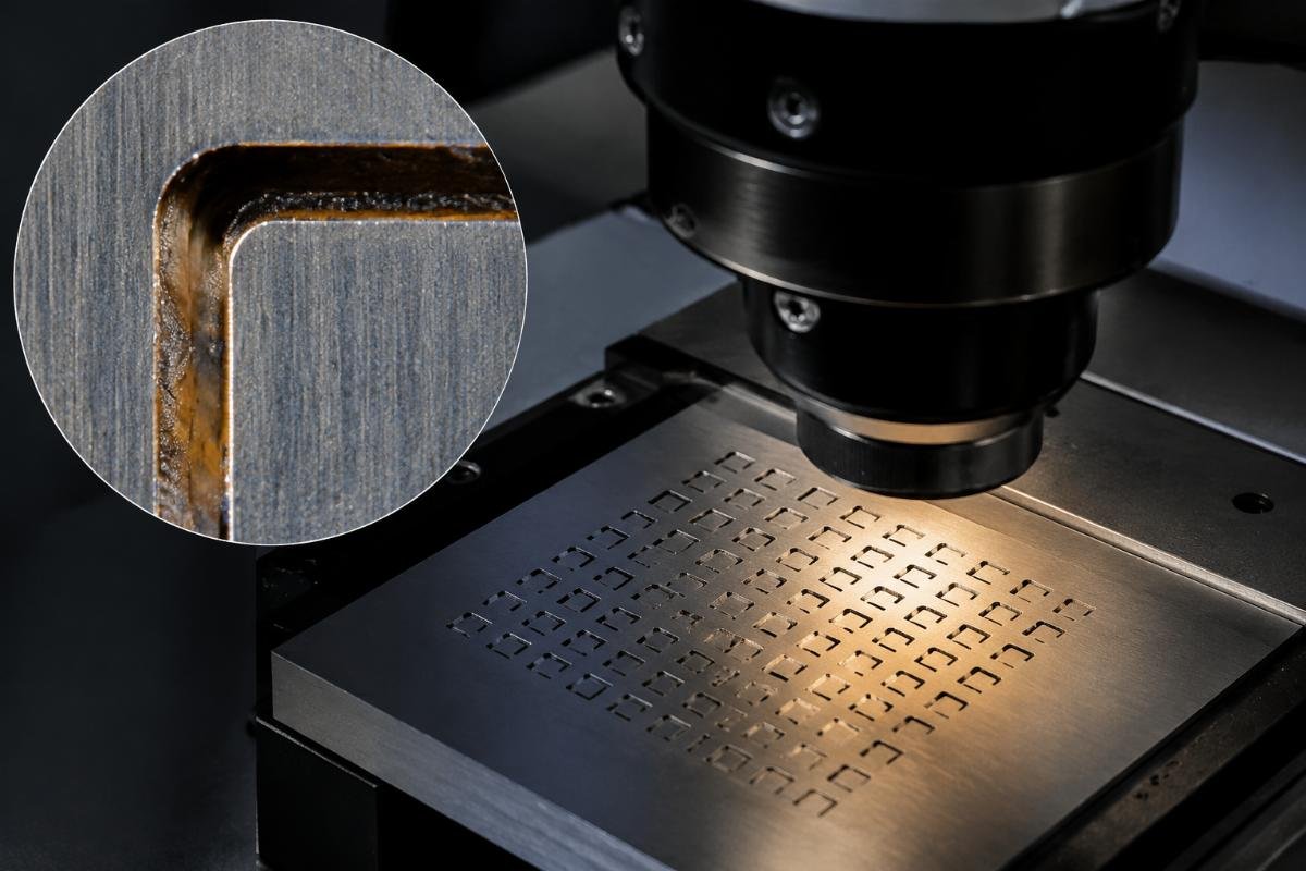 Digital microscopy measurement of small-font cutting precision