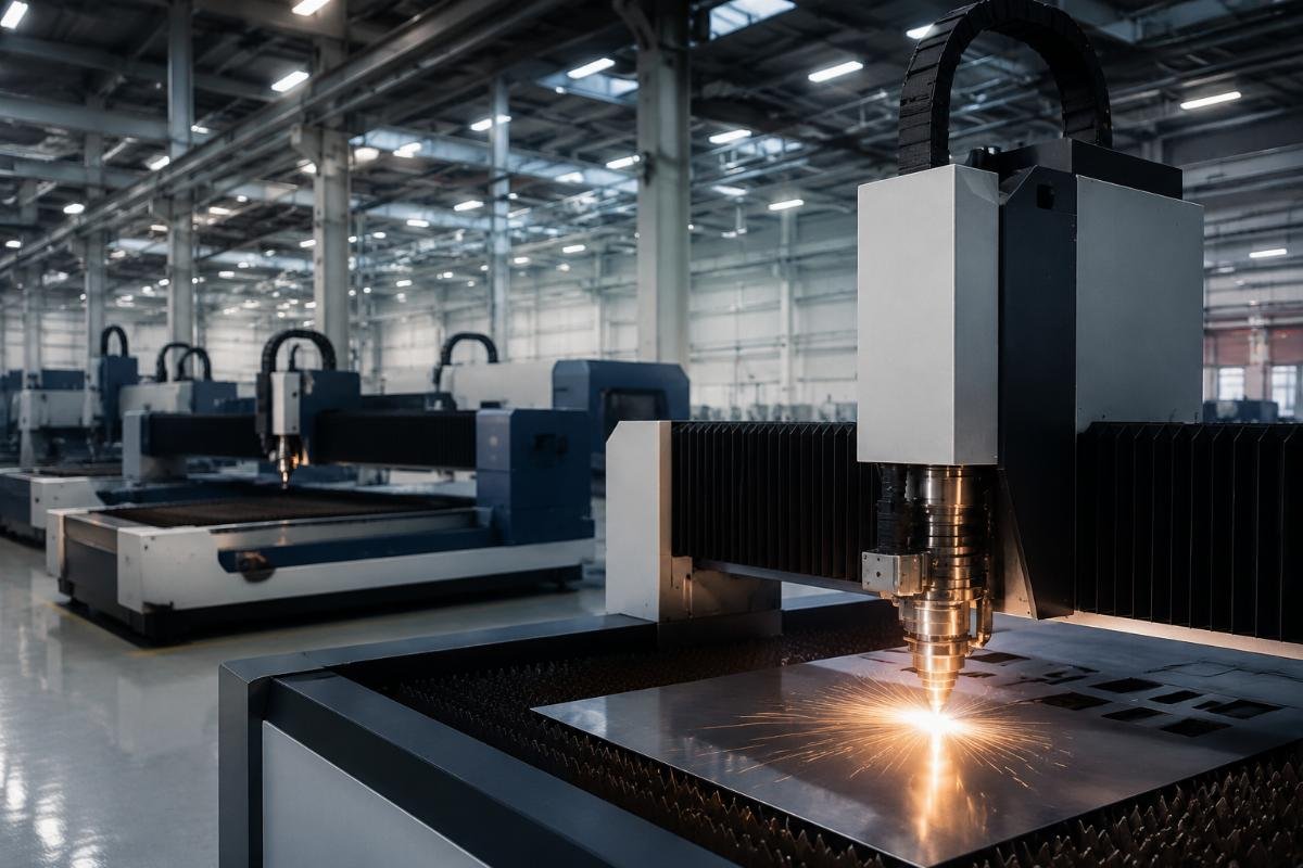 Manufacturing floor with equipment