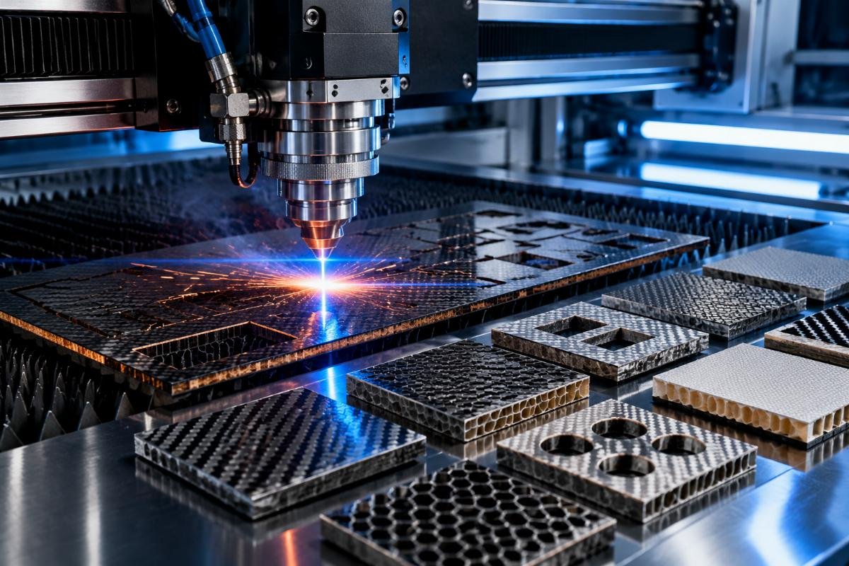 Parameter testing setup for composite cutting