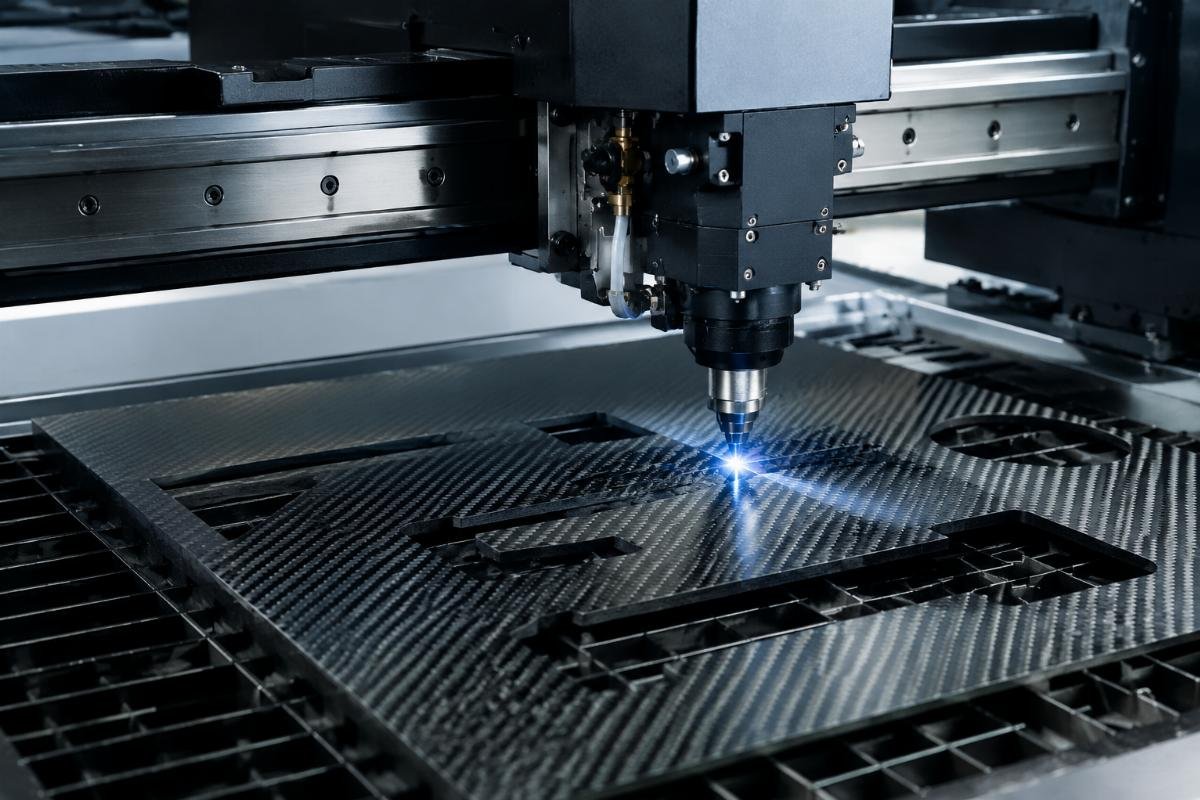 CNC machines cutting composite materials