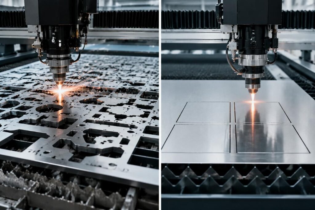 A side-by-side comparison of a generic overloaded RFQ and a concise, targeted RFQ for flexible material cutting