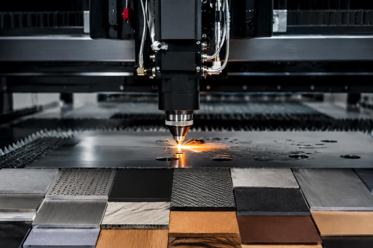 CNC cutting machine demonstrating multi-material cutting capability