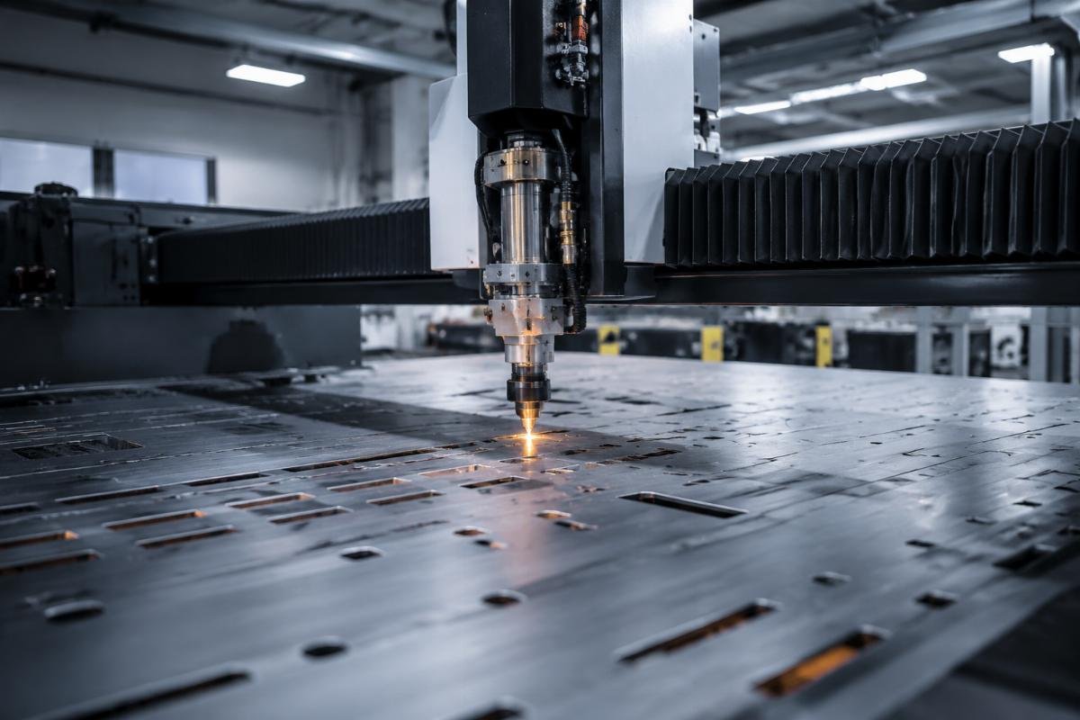 Colombian packaging factory cold cutting application Packaging production workshop using cold cutting CNC machine