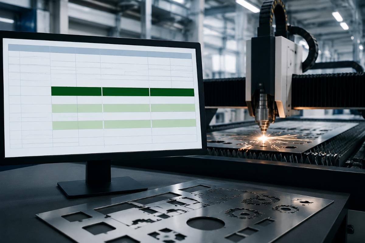 Core leadership metrics for CNC upgrade approval A spreadsheet showing the three core metrics of payback period, annual cost reduction, and capacity lift highlighted in bold