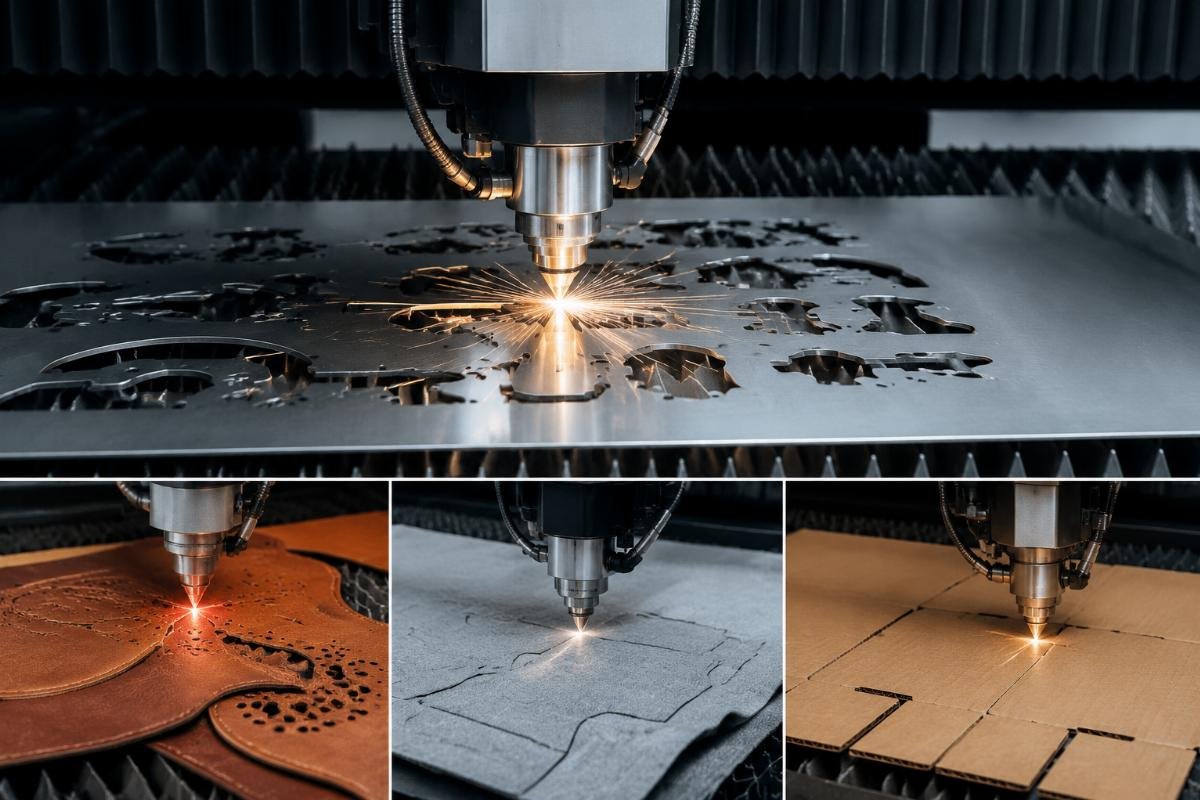 Leather cutting, fabric cutting, and packaging cutting CNC use case examples
